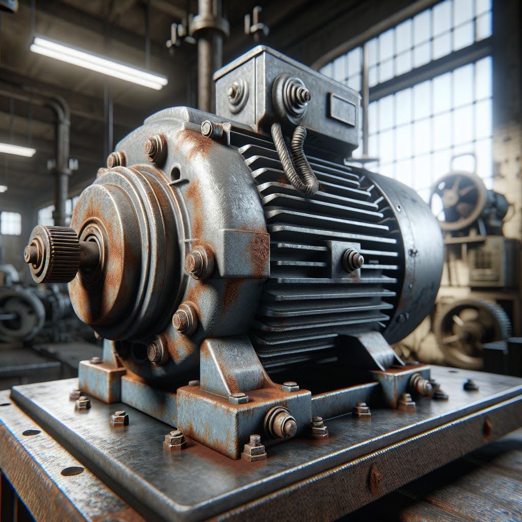 Rust on an electric motor
