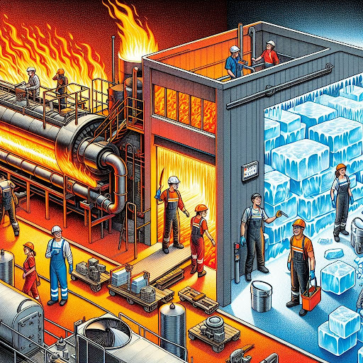What Is the Operating Temperature Range? - hot and cold in an industrial setting